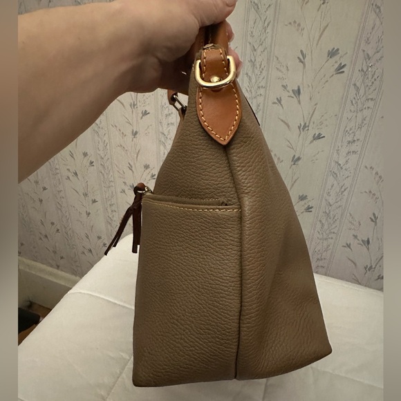 Dooney & Bourke Taupe Leather Handbag - Picture 5 of 15
